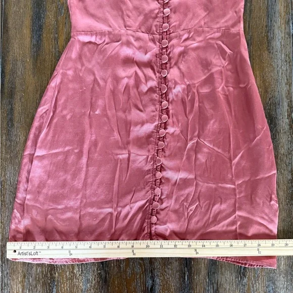 Abercrombie & Fitch Pink Satin Slip Dress Size S - Picture 7 of 14